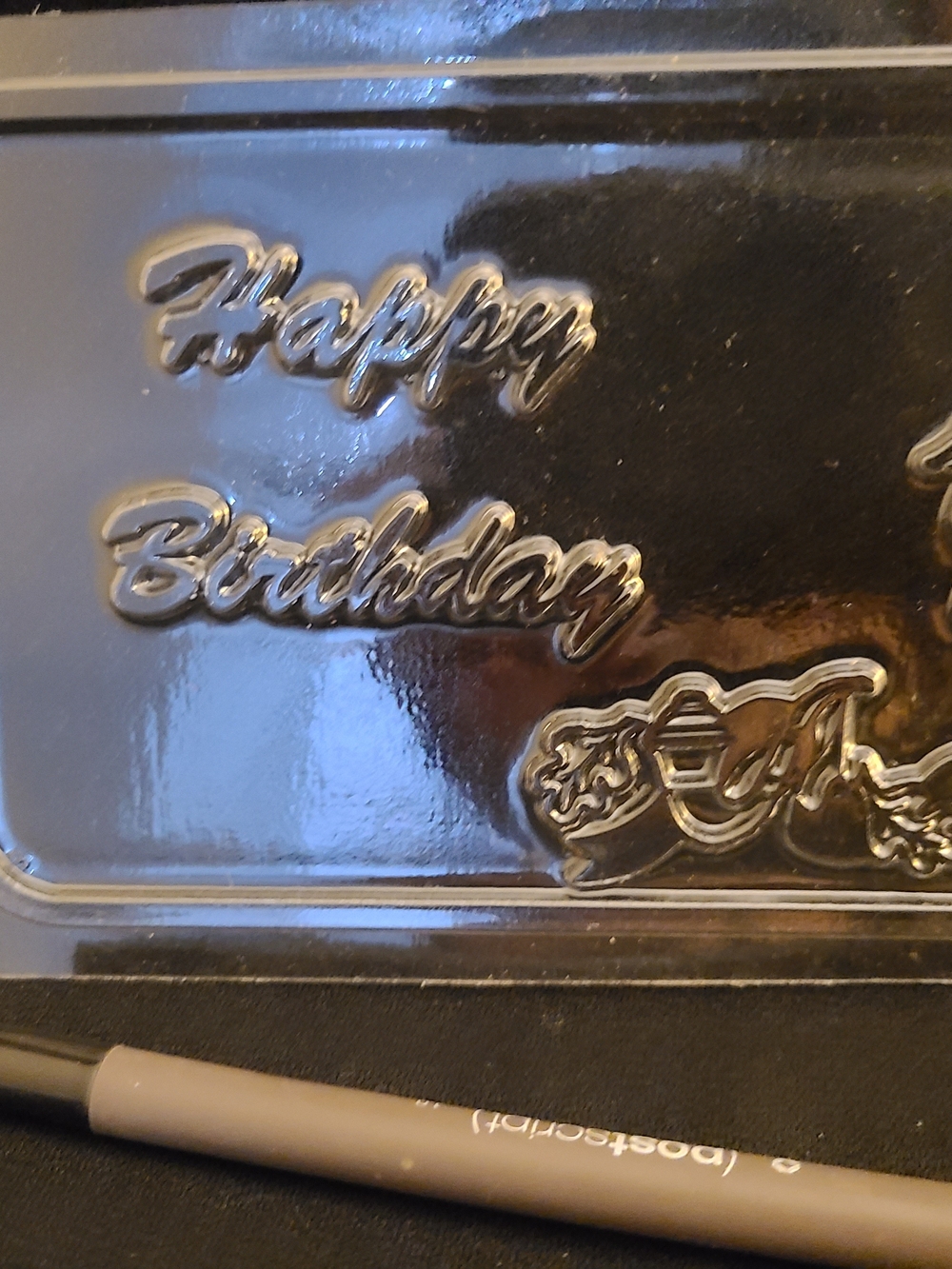 Happy Birthday, Embossed Card Mold - clea, for CHOCOLATE